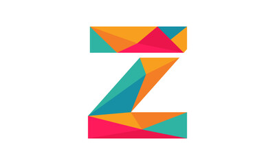 Letter Z alphabet abstract vector design