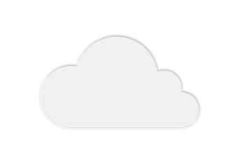 Cloud shape on white background 