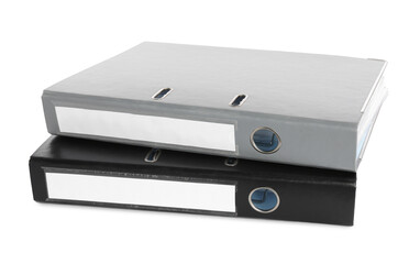 Two bright office folders isolated on white