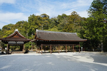 Kamigamo-jinja or Shrine in Kyoto, Japan - 日本 京都府 上賀茂神社 土屋 橋殿	

