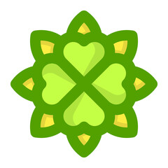 green flower. Exotic tropical plant blossom no background