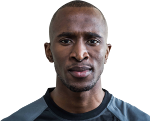 Portrait of confident rugby player