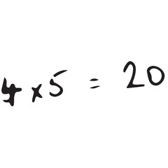 Digitally generated image of numbers multiplication