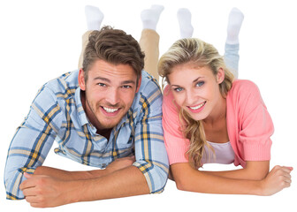 Attractive young couple smiling at camera