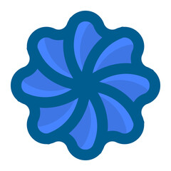 Geometric flower design element shapes. Figures, stars, spiral flower and circles no background