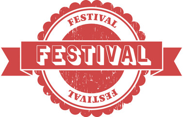 Festival text badge icon