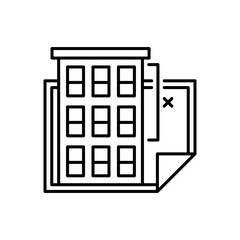 Architectural planning line icon