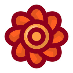 Orange flower. BeautIful Tropical plant blossom no background