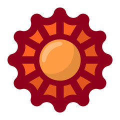 Orange flower. BeautIful Tropical plant blossom no background