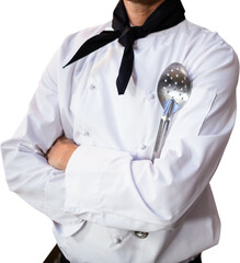 Chef standing with a spatula