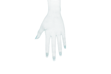 Gordijnen 3d image of white human hand © vectorfusionart