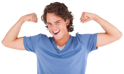 Joyful man posing