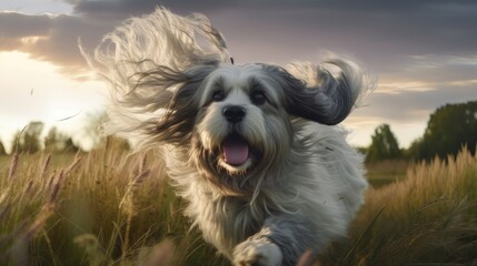 dog running. Created with Generative AI.