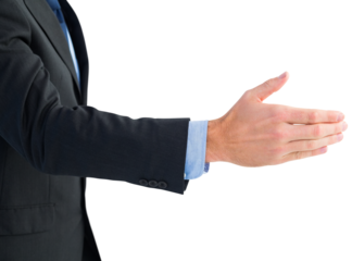 Businessman ready to shake hand