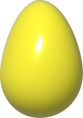Yellow 3D Easter Egg