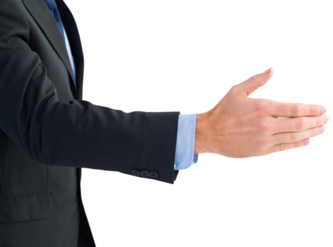Businessman ready to shake hand