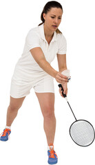 Badminton player standing