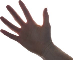 Cropped image of waving hand