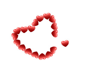 Obraz premium Red love hearts