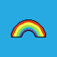 Pixel art illustration Rainbow. Pixelated Rainbow. Colorful Rainbow pixelated
for the pixel art game and icon for website and video game. old school retro.