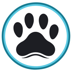 paw print on white