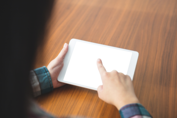 Woman using a digital tablet