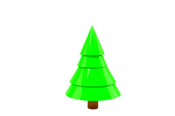 Digitally generated image of green Christmas decoration