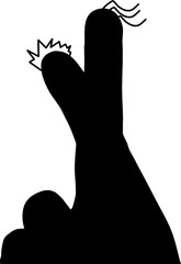 Cropped image of fingers representing boy and girl 