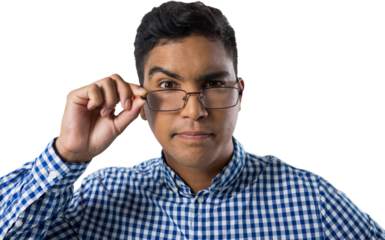 Portrait of young businessman wearing eyeglasses