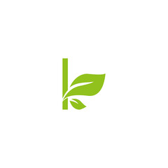 initial letter K with leaf logo vector concept element  letter K logo with Organic leaf