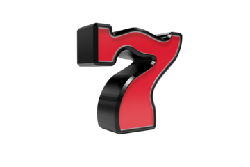 Digital image of 3D number seven