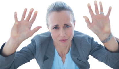 Businesswoman feeling trapped