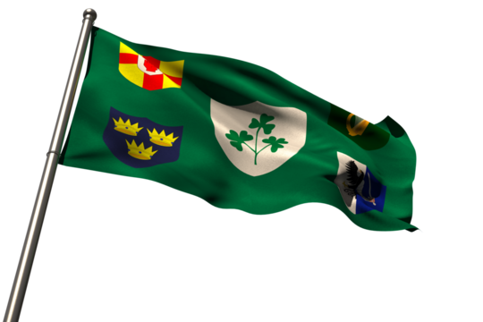 Low angle view of  IRFU flag - Powered by Adobe