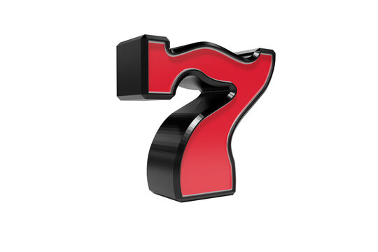 Digital image of 3D number seven