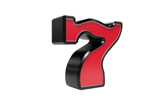 Digital image of 3D number seven - Powered by Adobe
