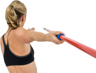 Athlete preparing to throw javelin