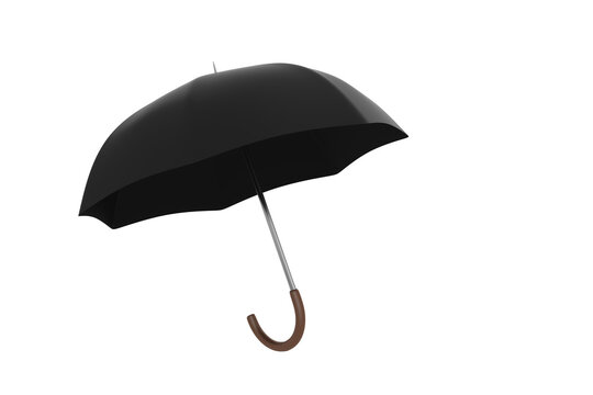 Composite image of black umbrella