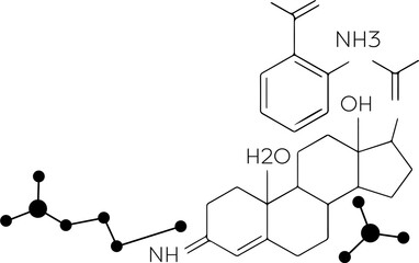 Composite image of chemical structure