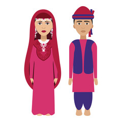 Kashmiri bride and groom