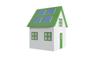 Digitally generated image of house 