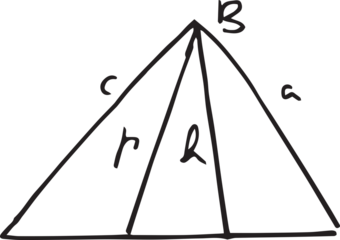 Letters with triangle shape