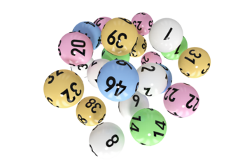 3D image of colorful bingo balls