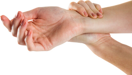 Fototapeta premium Woman with hand injury