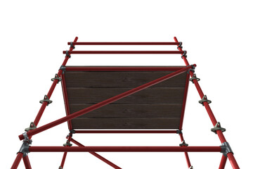 3d image of red scaffolding