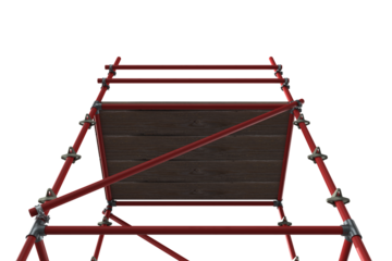 3d image of red scaffolding