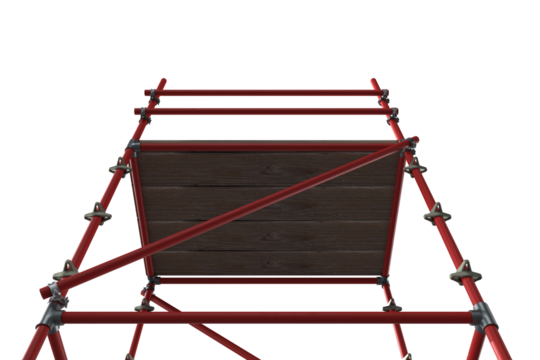 3d image of red scaffolding