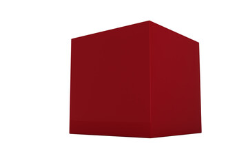 Red blank cube