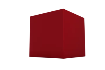 Foto op Plexiglas anti-reflex Red blank cube © vectorfusionart