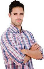 Happy young man smiling at camera