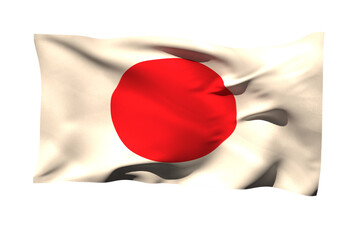 Naklejka premium Flag of japan